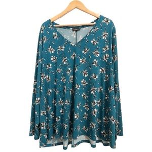 Lane Bryant Long Sleeve V-Neck Blouse